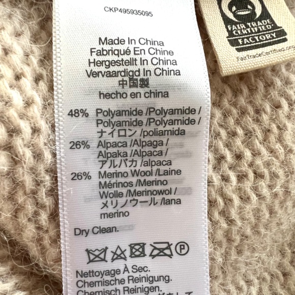 MADEWELL Gale Alpaca Blend Fair Isle Pullover Crew Neck Sweater - NWT! - S - Picture 8 of 12